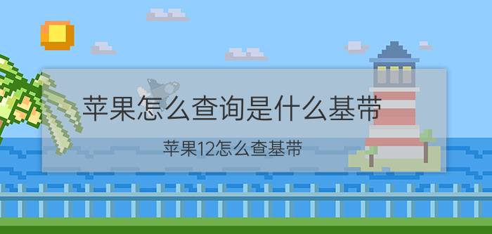 苹果怎么查询是什么基带 苹果12怎么查基带？